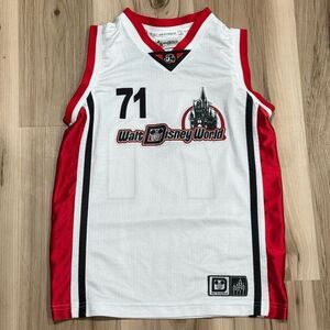 Walt Disney World White Red Basketball Jersey Kids Boys 7/8